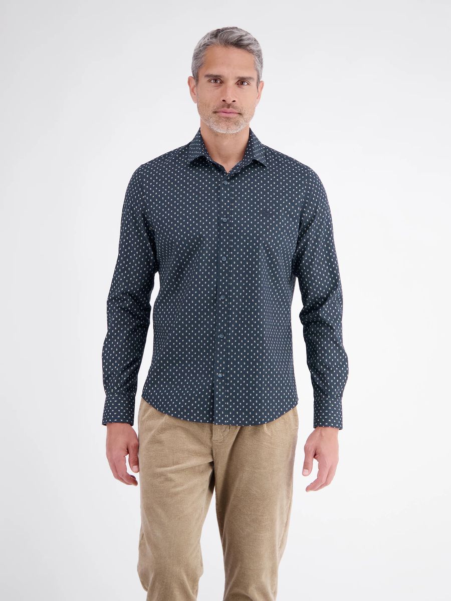 Sportives Hemd mit Minimalprint