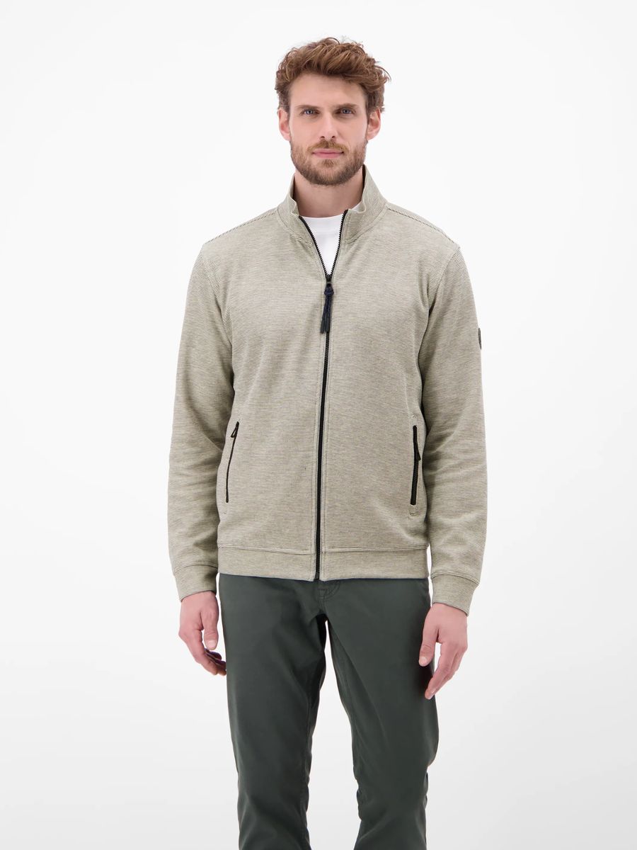 Essentielle Sweatjacke mit hohem Kragen