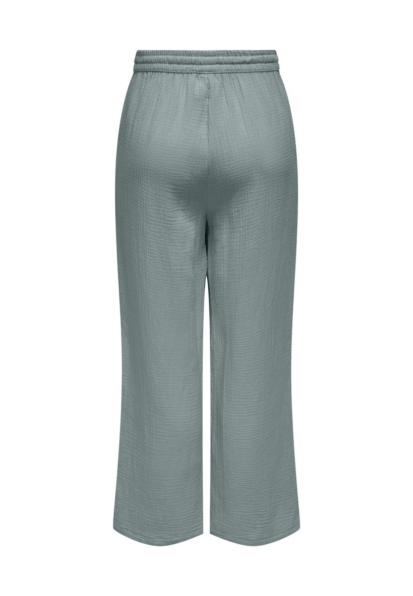 Locker geschnittene Gaze-Hose mit Kordelzug