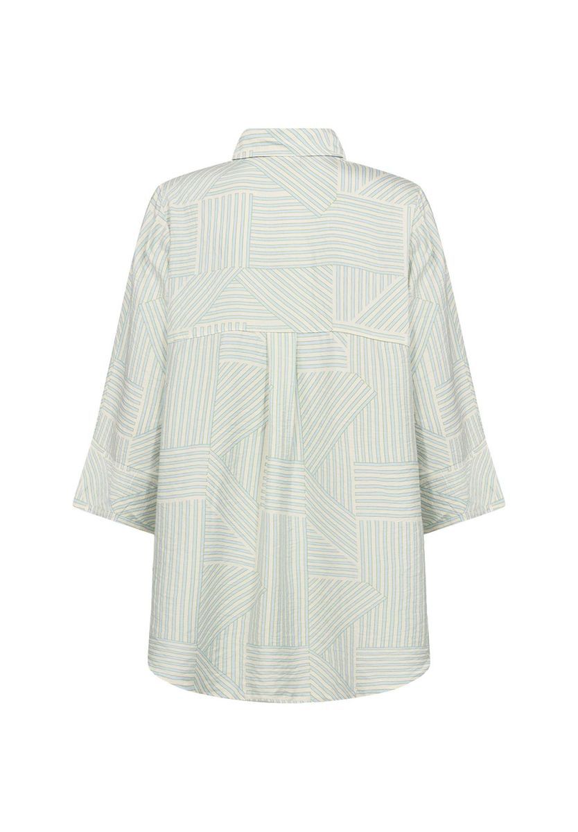 Geometrische Bluse mit Dreiviertelärmeln