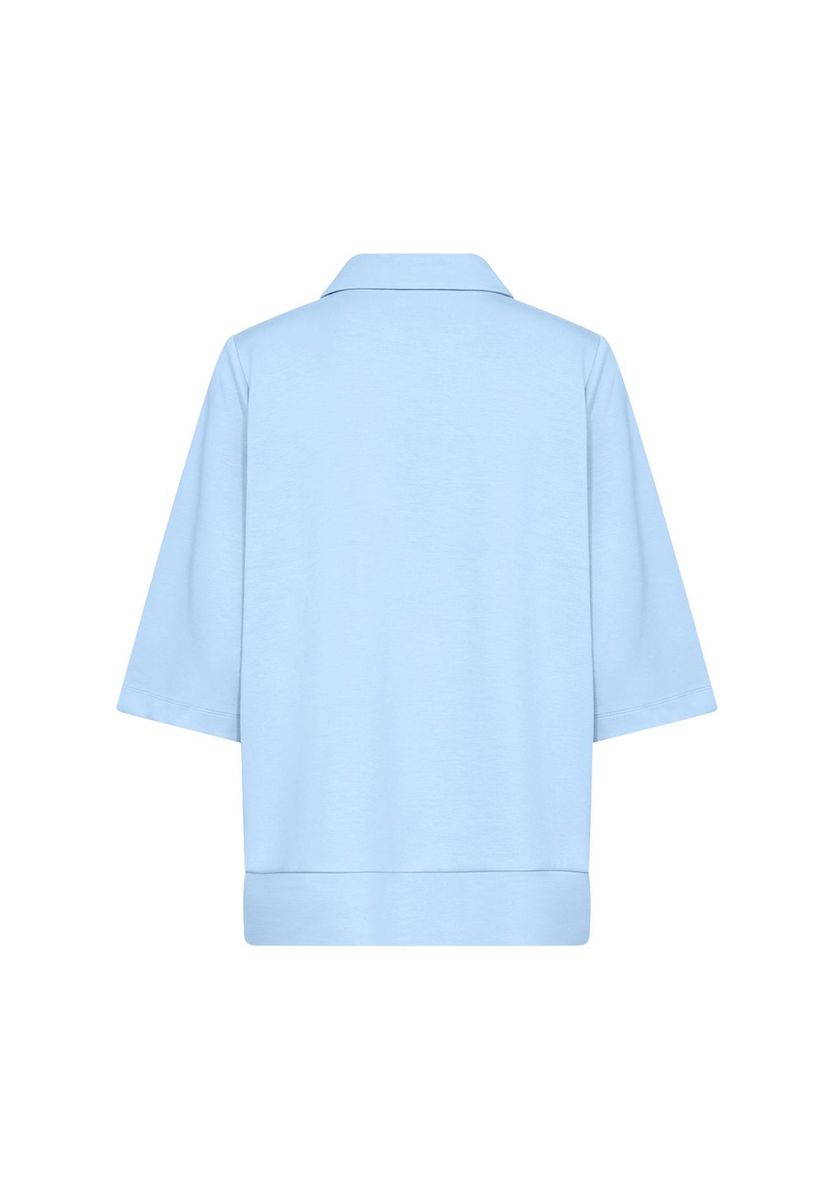 Damen Sweatshirt mit Polo-Kragen, lockere Passform