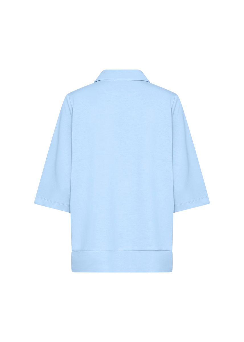 Damen Sweatshirt mit Polo-Kragen, lockere Passform