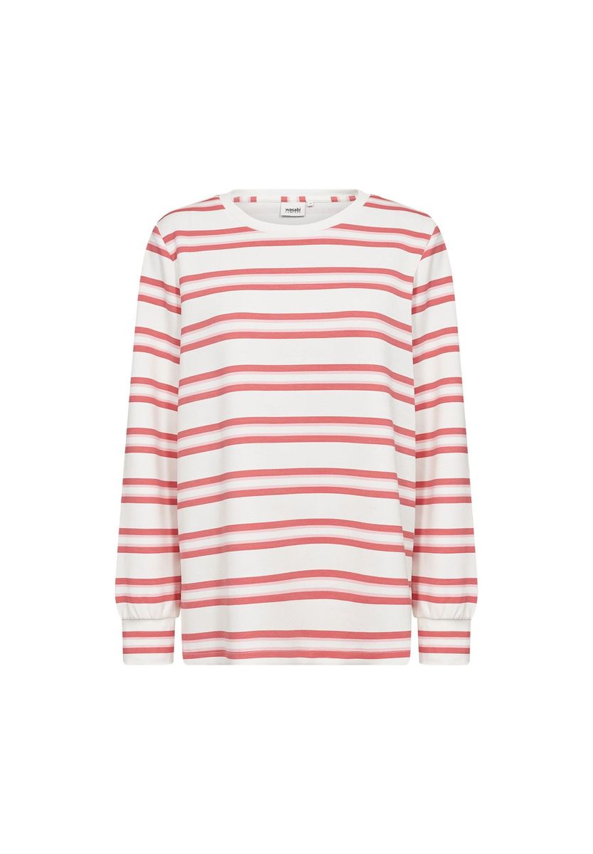 Gestreiftes Langarmshirt aus Baumwollmischung