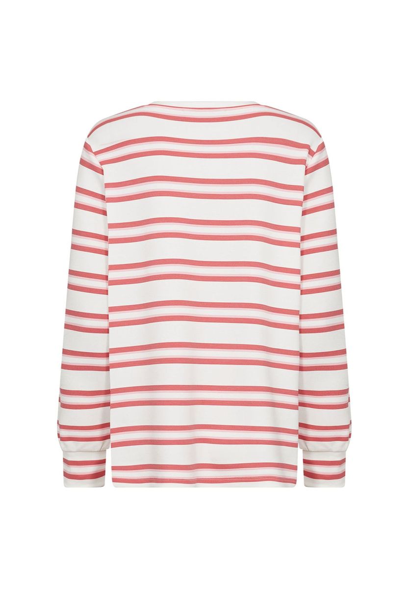 Gestreiftes Langarmshirt aus Baumwollmischung