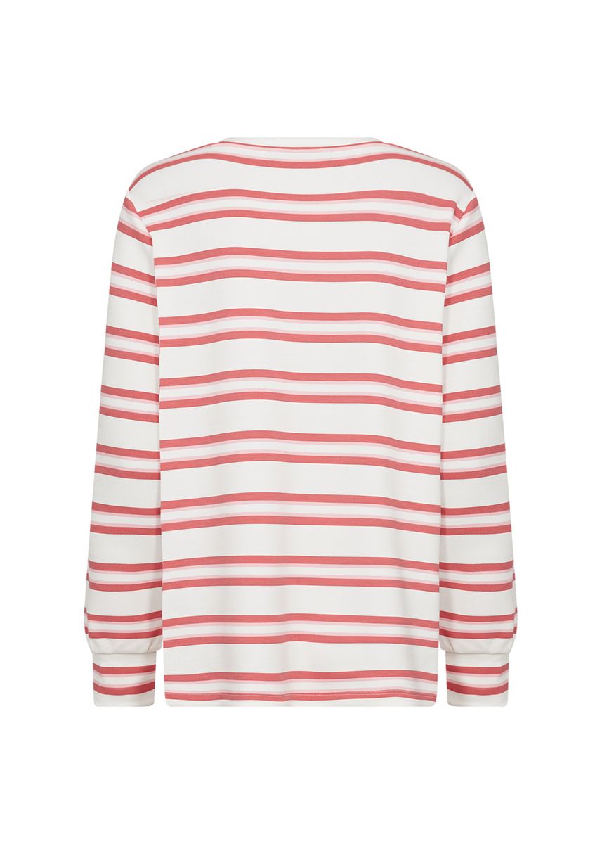 Gestreiftes Langarmshirt aus Baumwollmischung