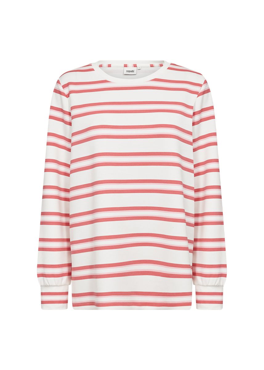 Gestreiftes Langarmshirt aus Baumwollmischung