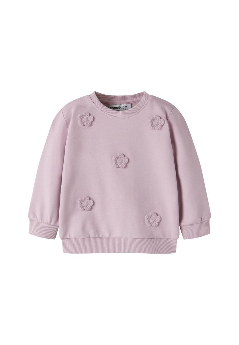Sweatshirt für Mädchen mit gestickten Blumenapplikationen
