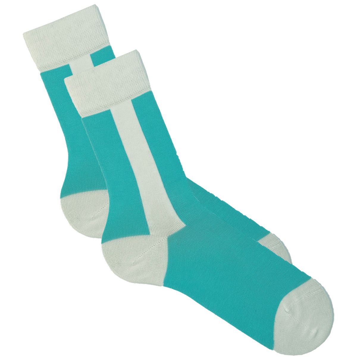 Crew-Socken mit geometrischem Blockmuster