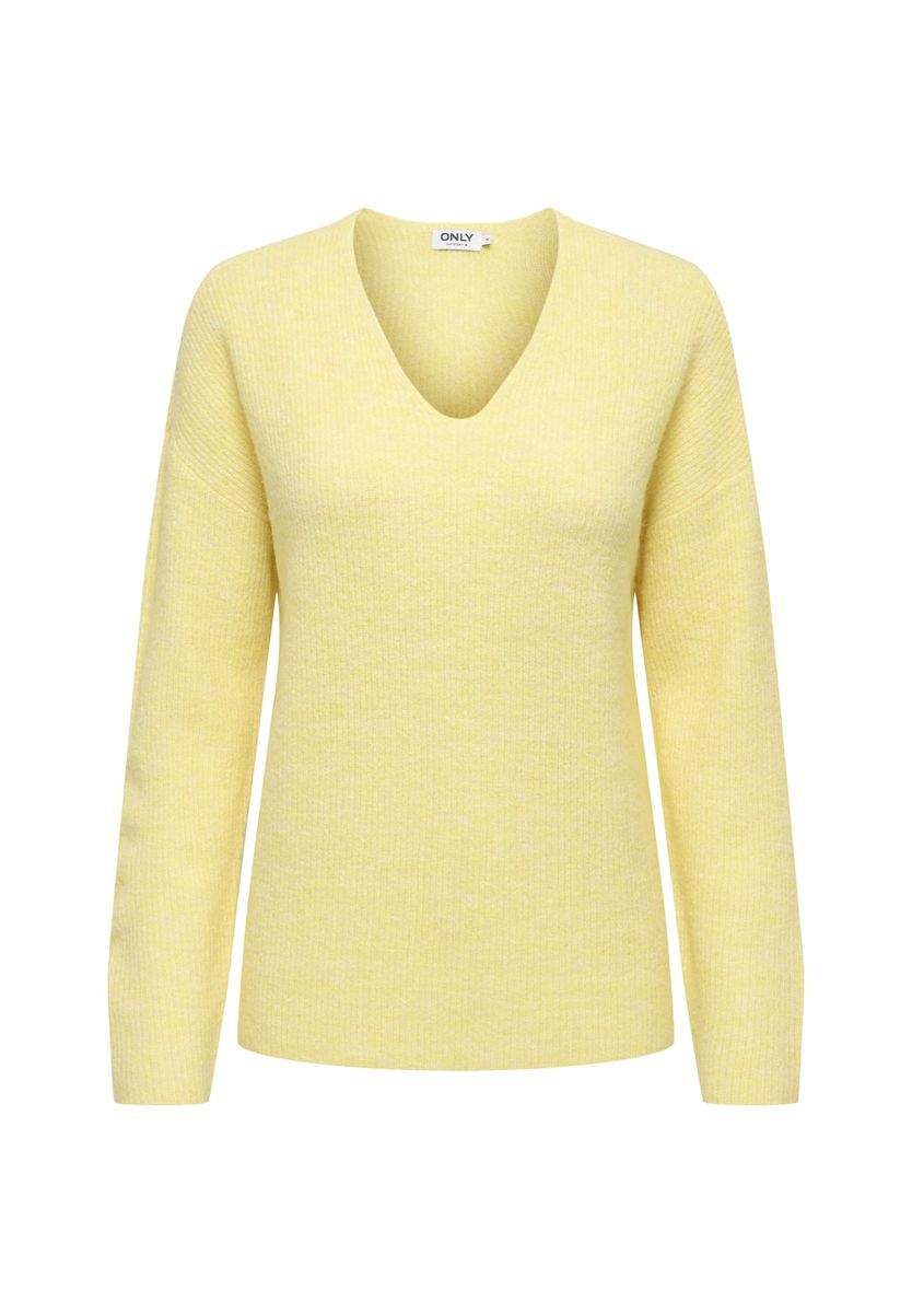 Lässiger Strickpullover mit V-Ausschnitt