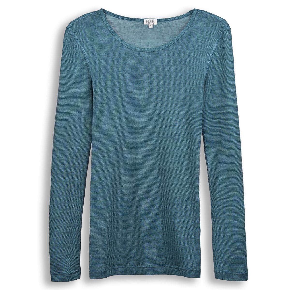 Langarmshirt aus Bio-Wolle und Baumwolle
