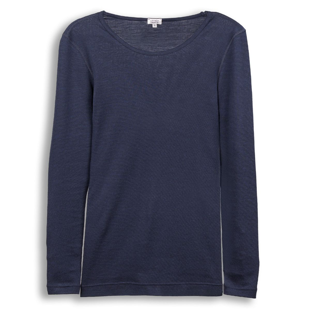 Langarmshirt aus Bio-Merinowolle und Baumwolle