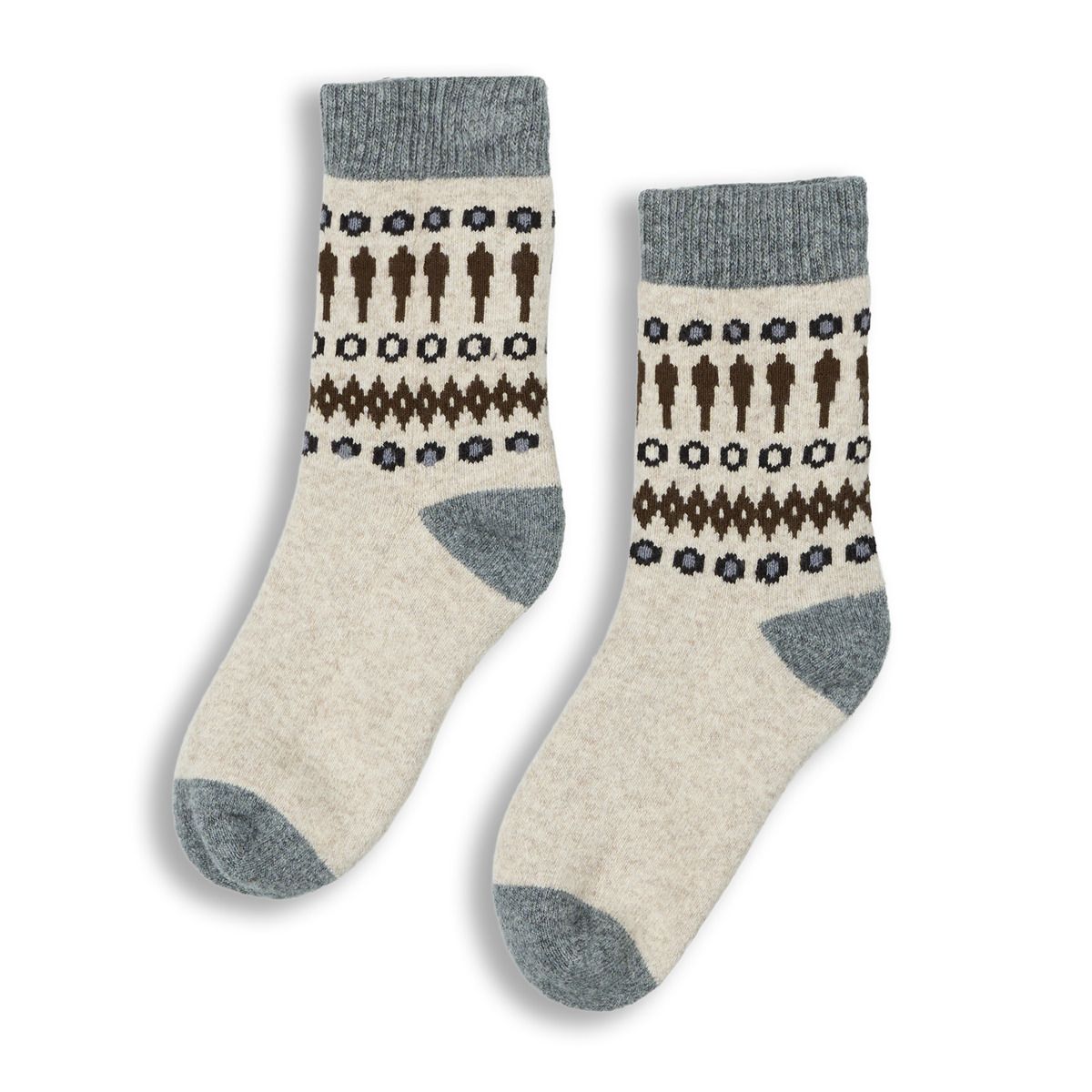 Norweger-Muster Bio-Wollsocken