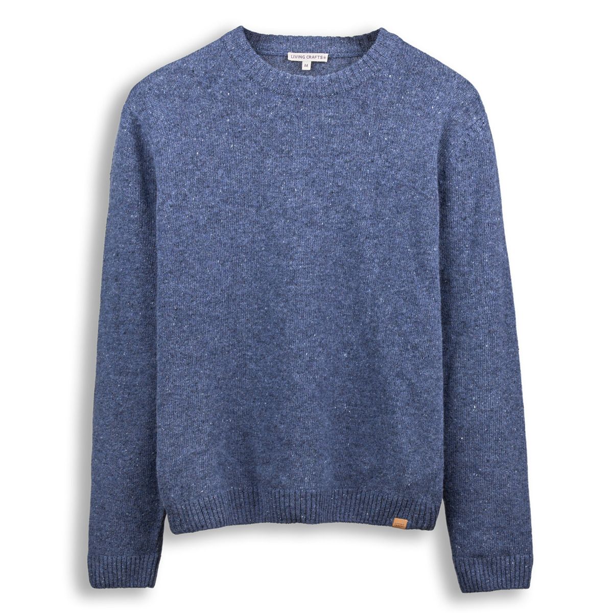 Klassischer Tweed-Melange Wollpullover