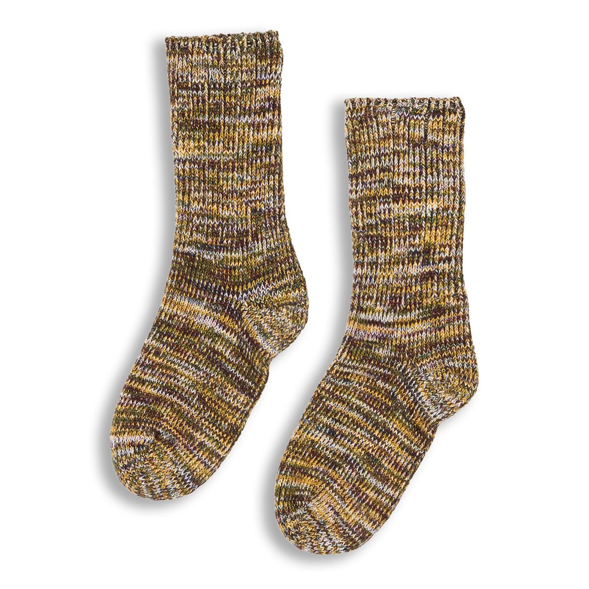 Mouliné-Strick Socken aus Bio-Baumwolle