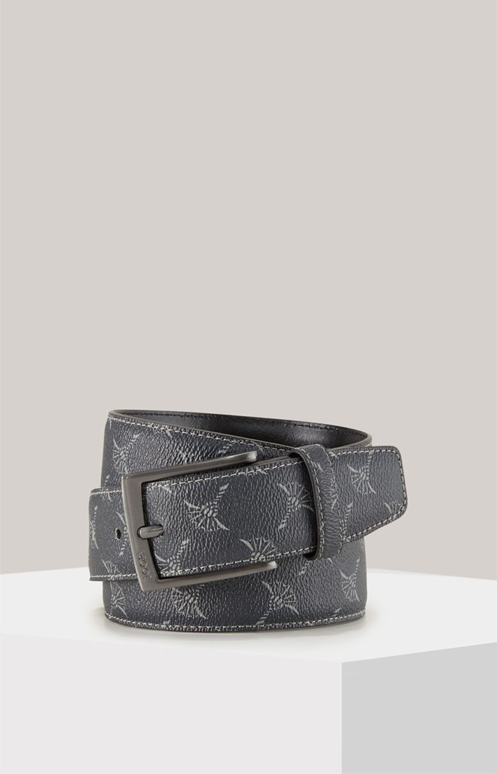 JOOP! Cornflower Gürtel Anthrazit Gemustert Echt- und Kunstleder Unisex