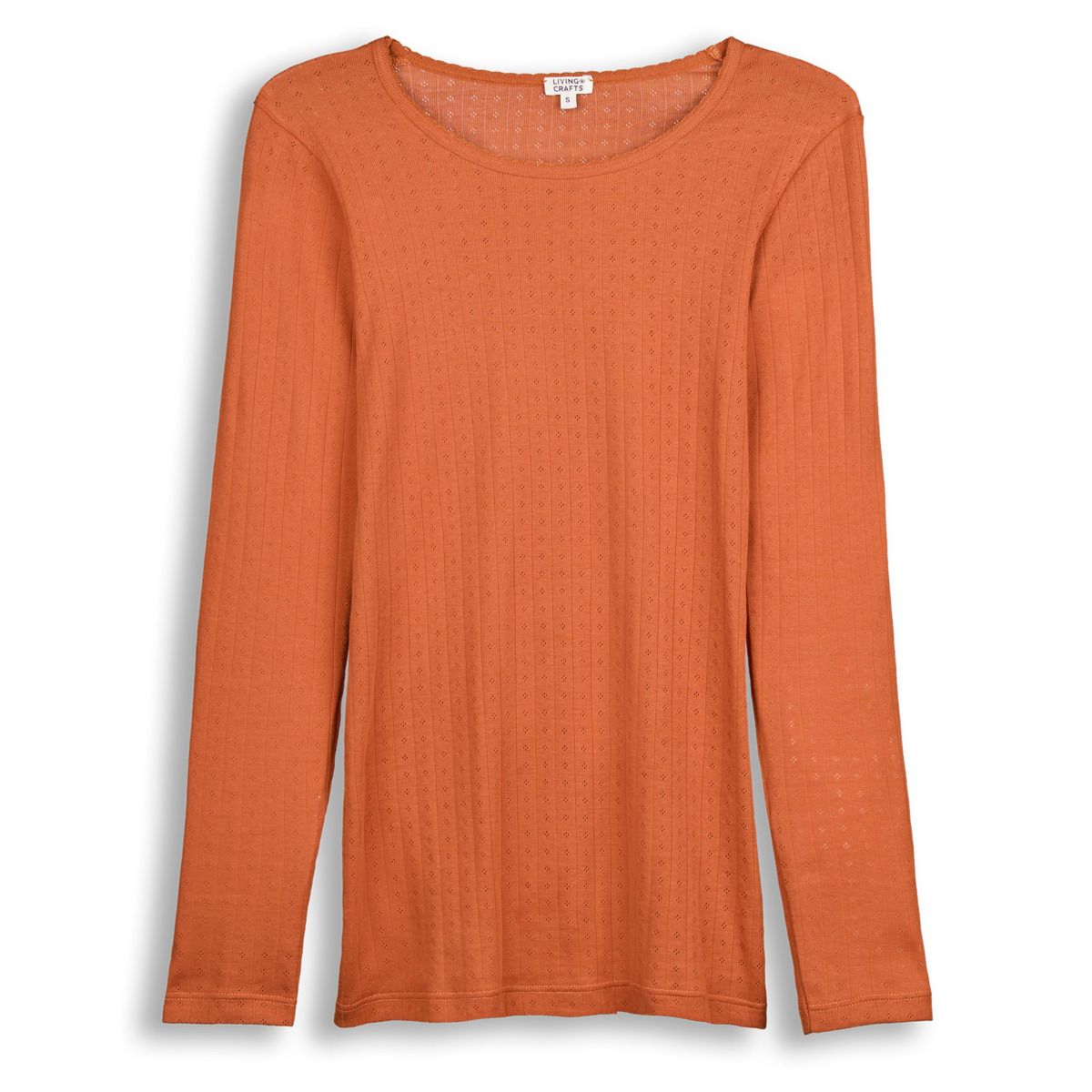 Zartes Langarmshirt mit Ajour-Muster