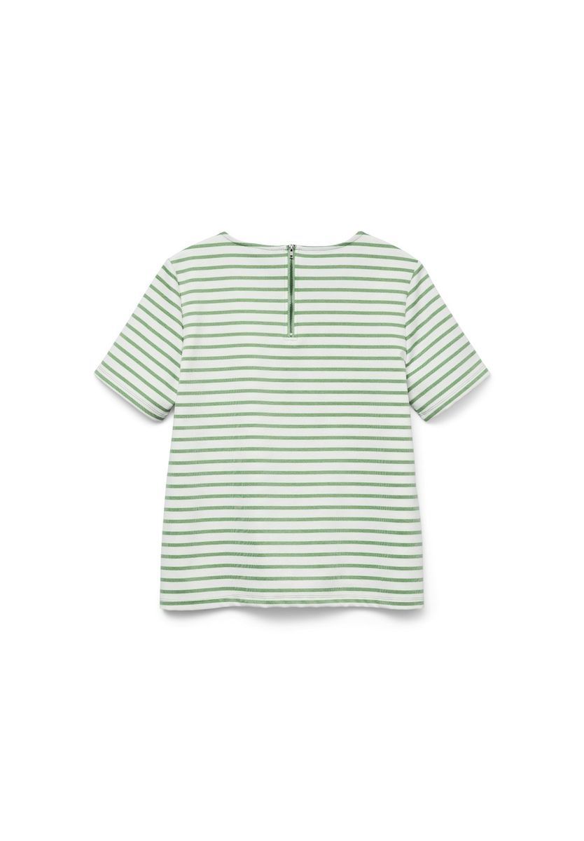 Gestreiftes Kurzarm-T-Shirt mit Rundhalsausschnitt