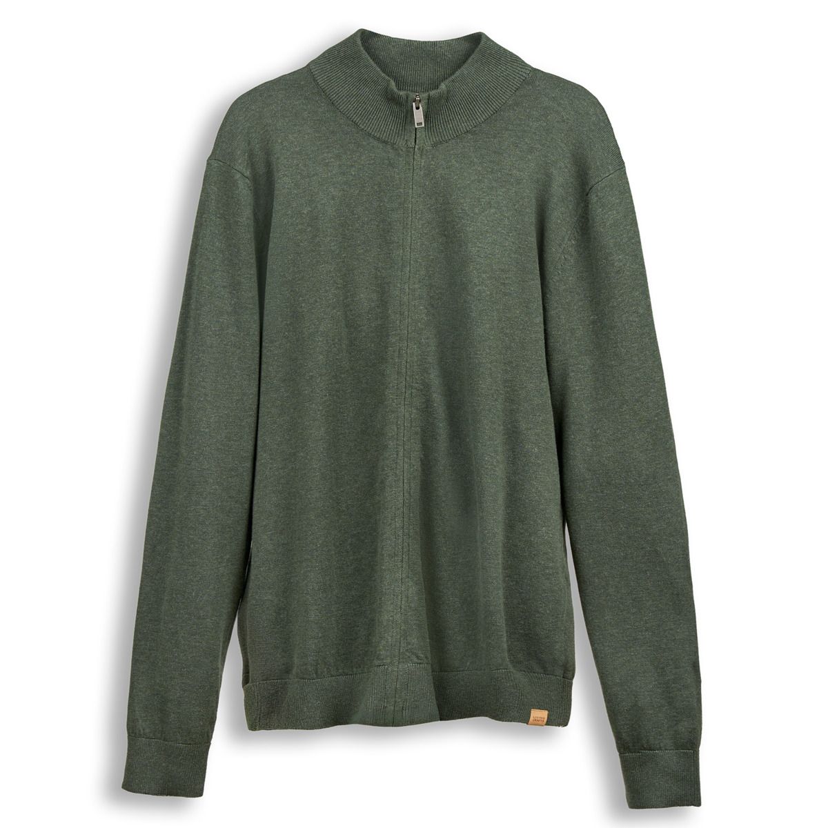 Strickjacke mit Stehkragen und Reißverschluss