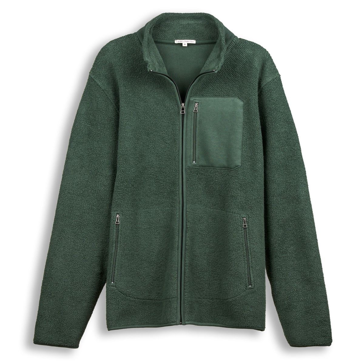 Bio-Sherpa-Fleecejacke mit Reißverschluss