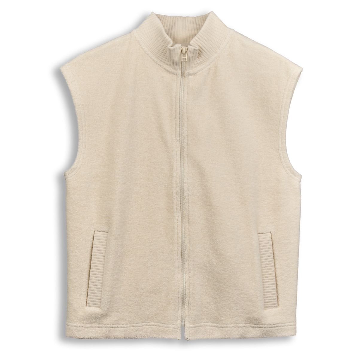 Kastige Weste aus Bio-Baumwoll-Fleece