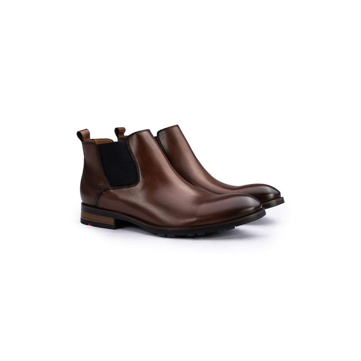Klassische Glattleder Chelsea Boots