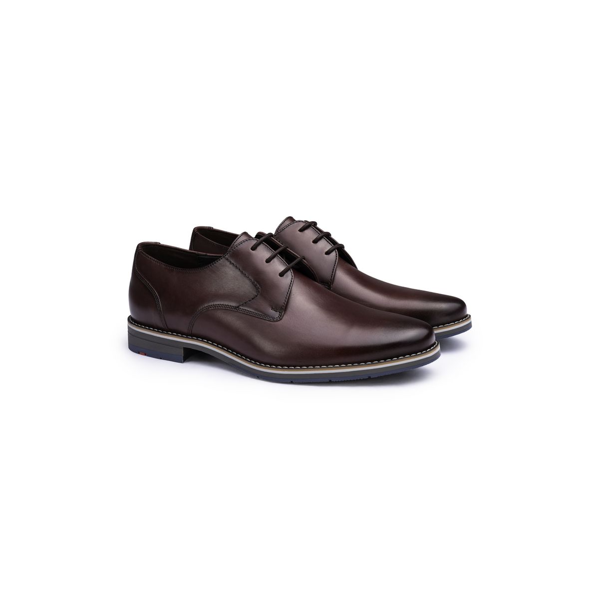 Klassische Derby-Schnürschuhe aus Glattleder