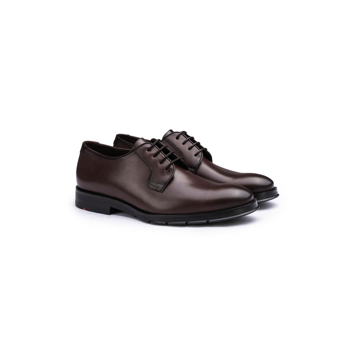 Derby-Schnürschuhe aus Glattleder