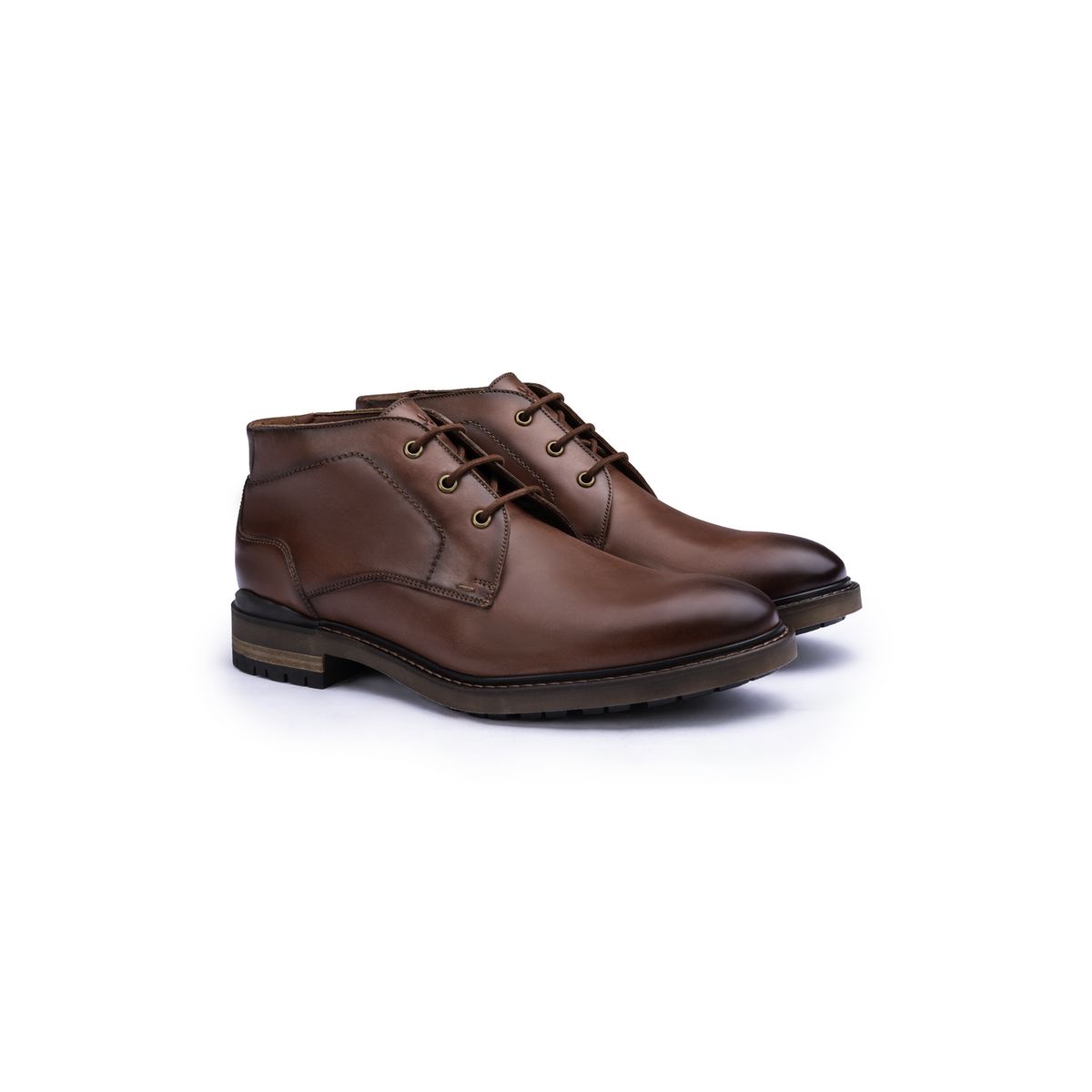 Klassische Leder-Chukka mit Schnürung