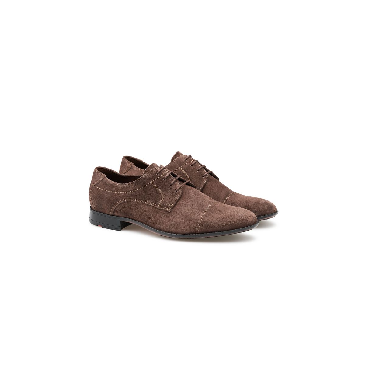 Klassische Wildleder Cap-Toe Derbys