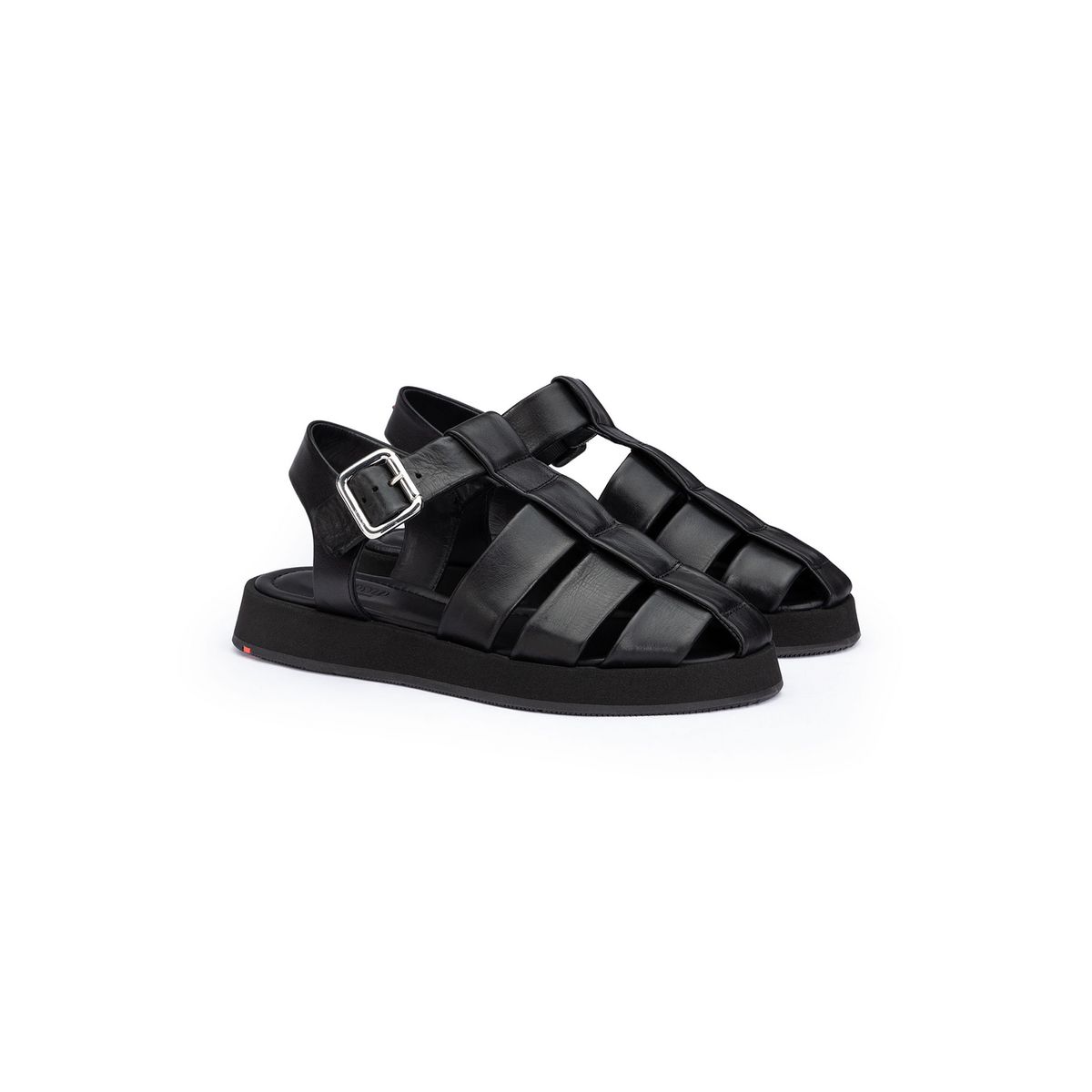Chunky Leder-Sandale mit Riemchen
