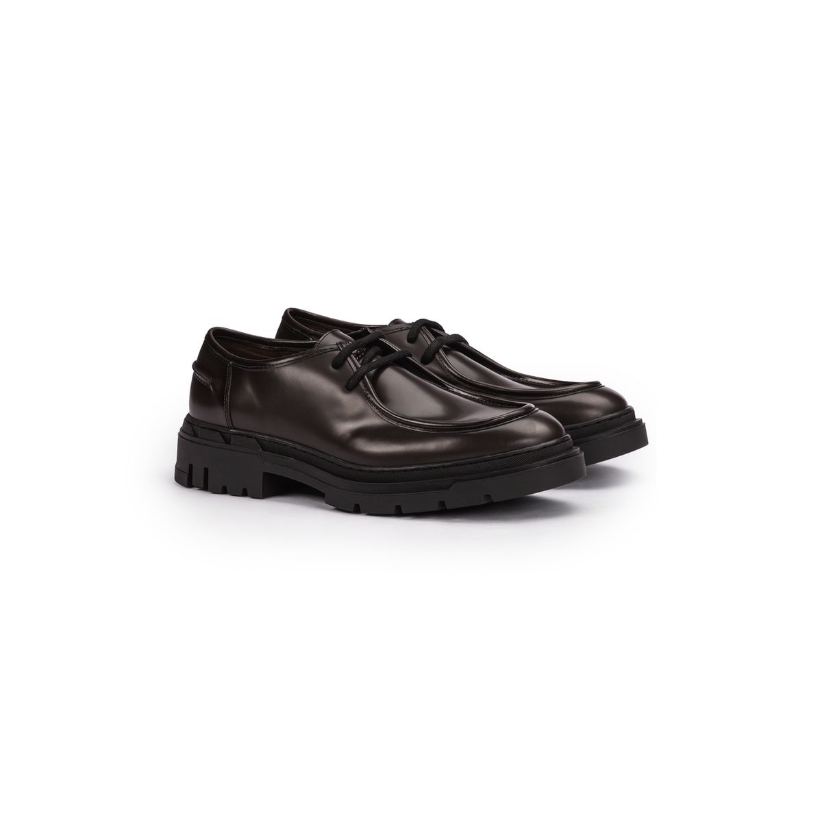 Chunky Schnürschuhe mit Mokassin-Naht