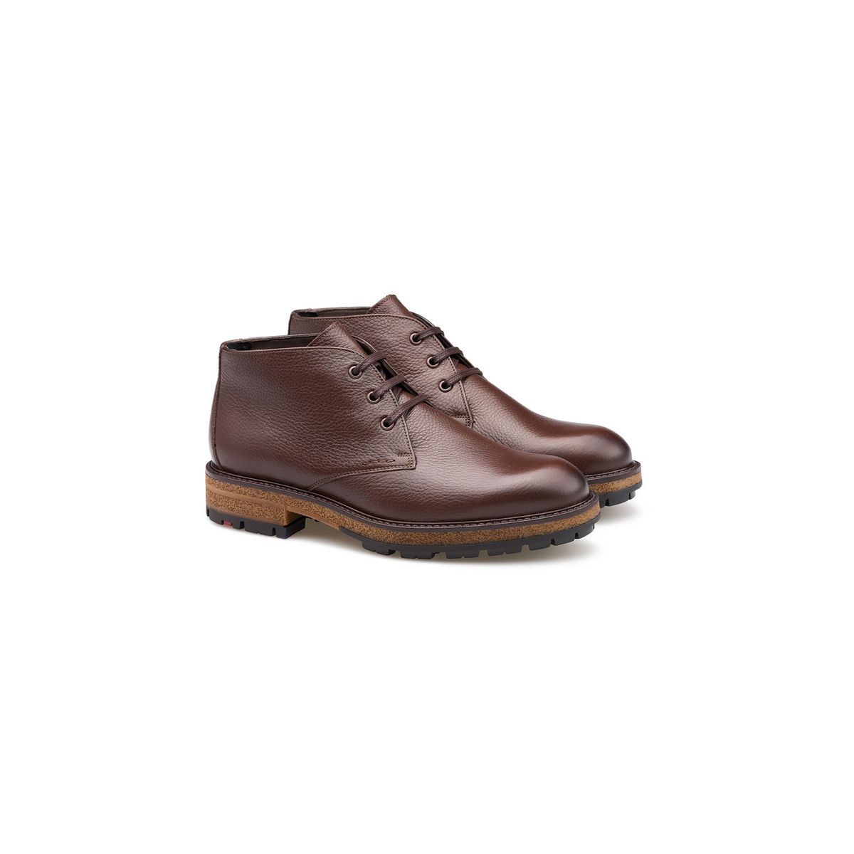 Genarbte Leder-Chukka-Boots