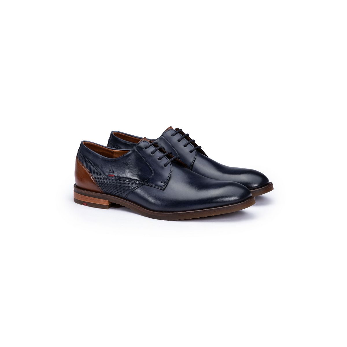 Elegante Derby-Schuhe aus geprägtem Leder
