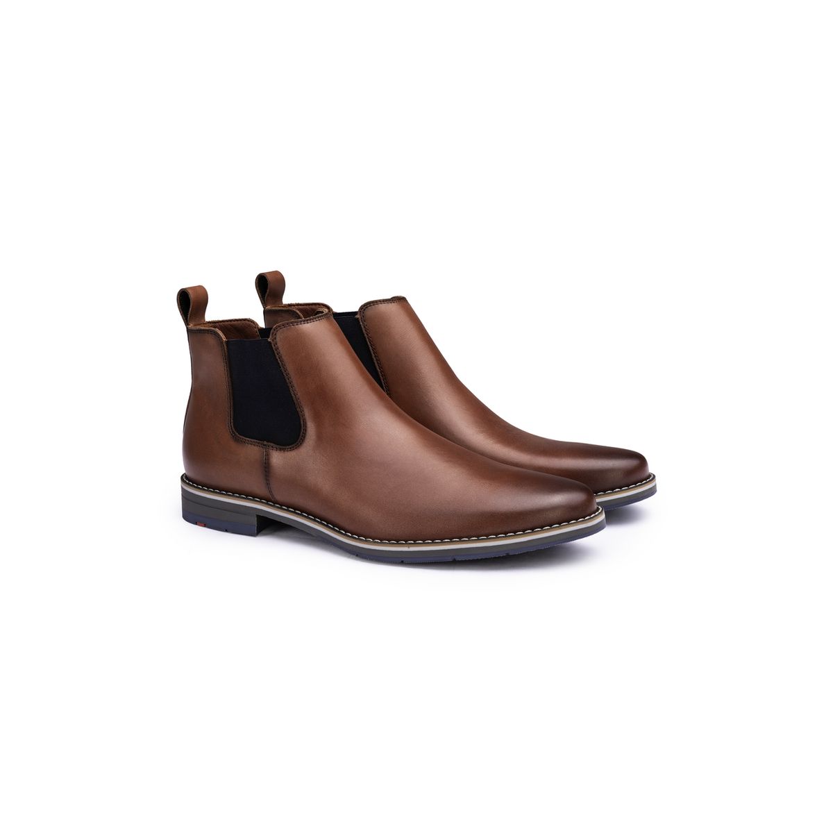Raffinierte Glattleder Chelsea Boots