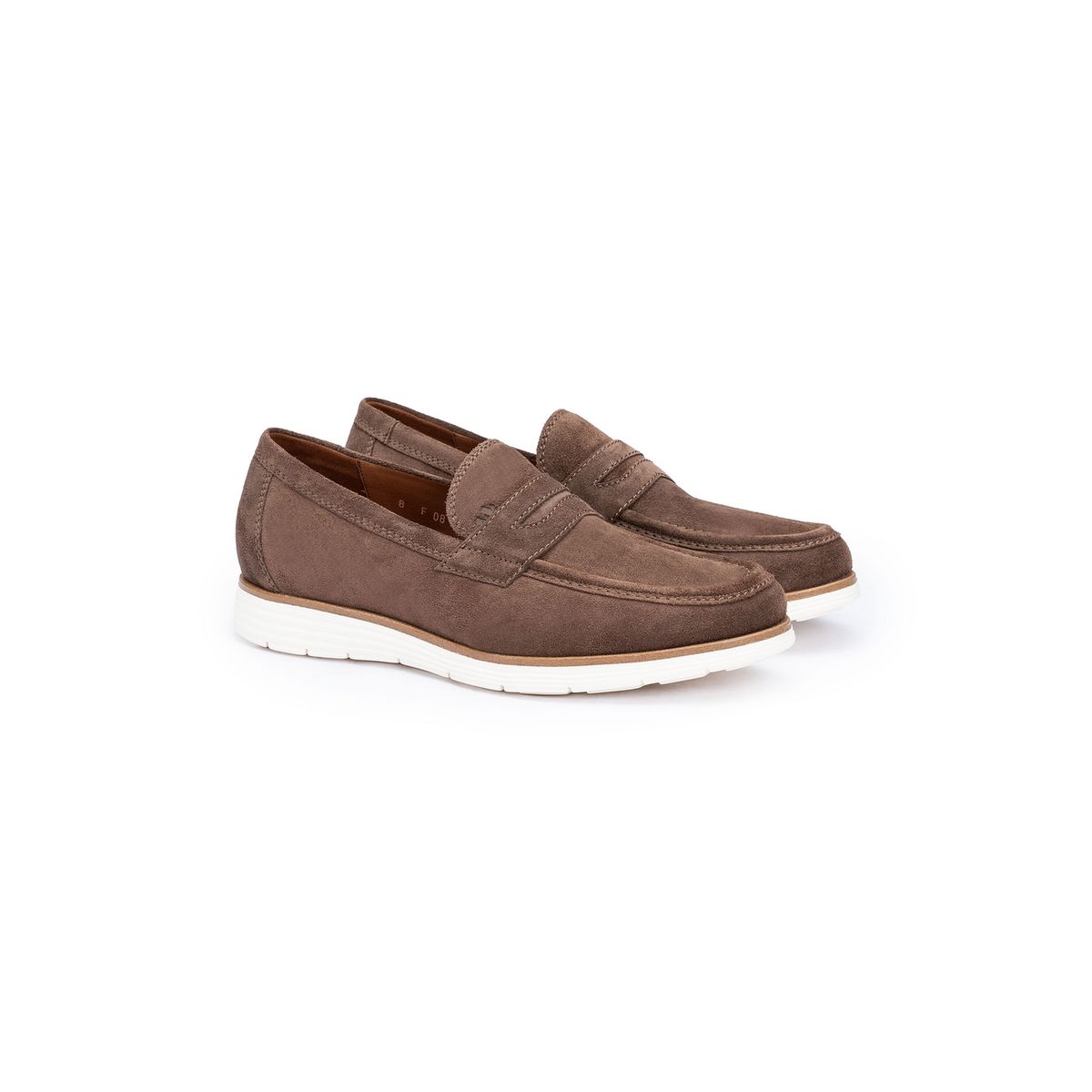 Wildleder-Loafer mit Kontrastsohle