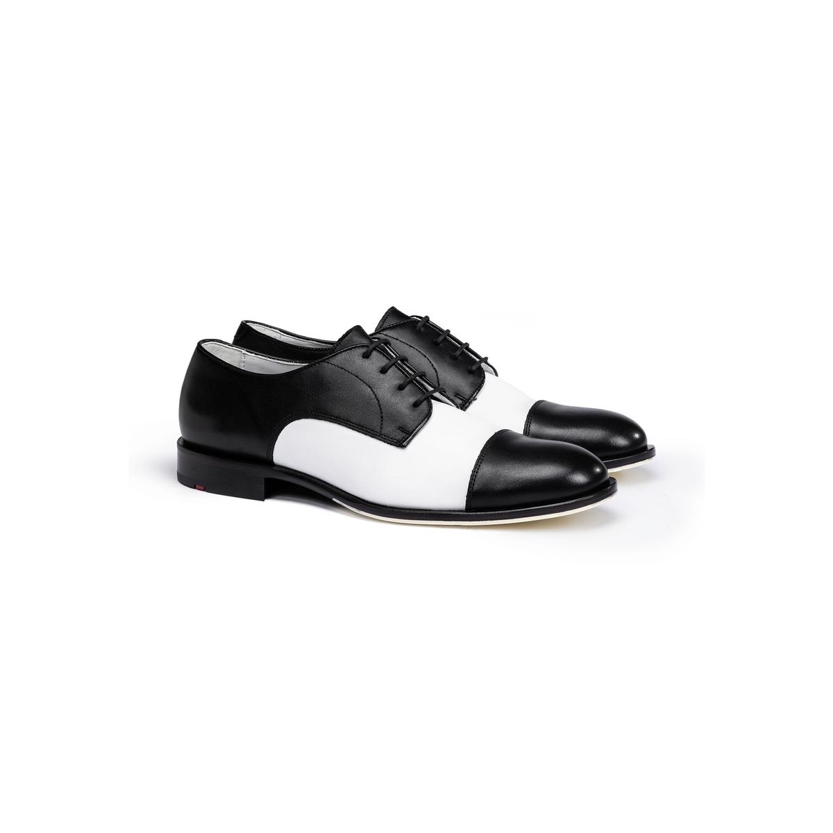 Zweifarbige Cap-Toe Derby-Schuhe