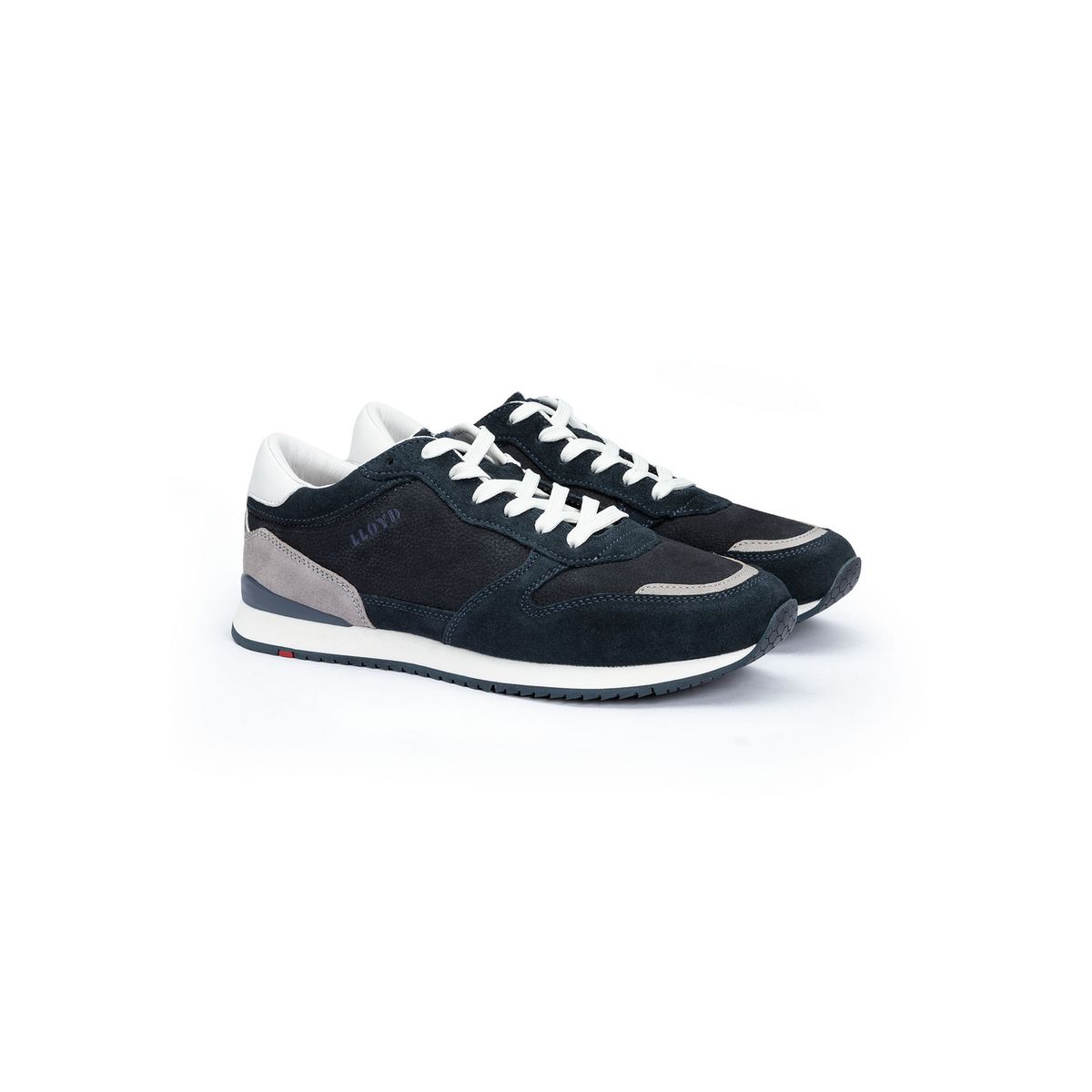 Low-Top Sneaker aus Ledermix