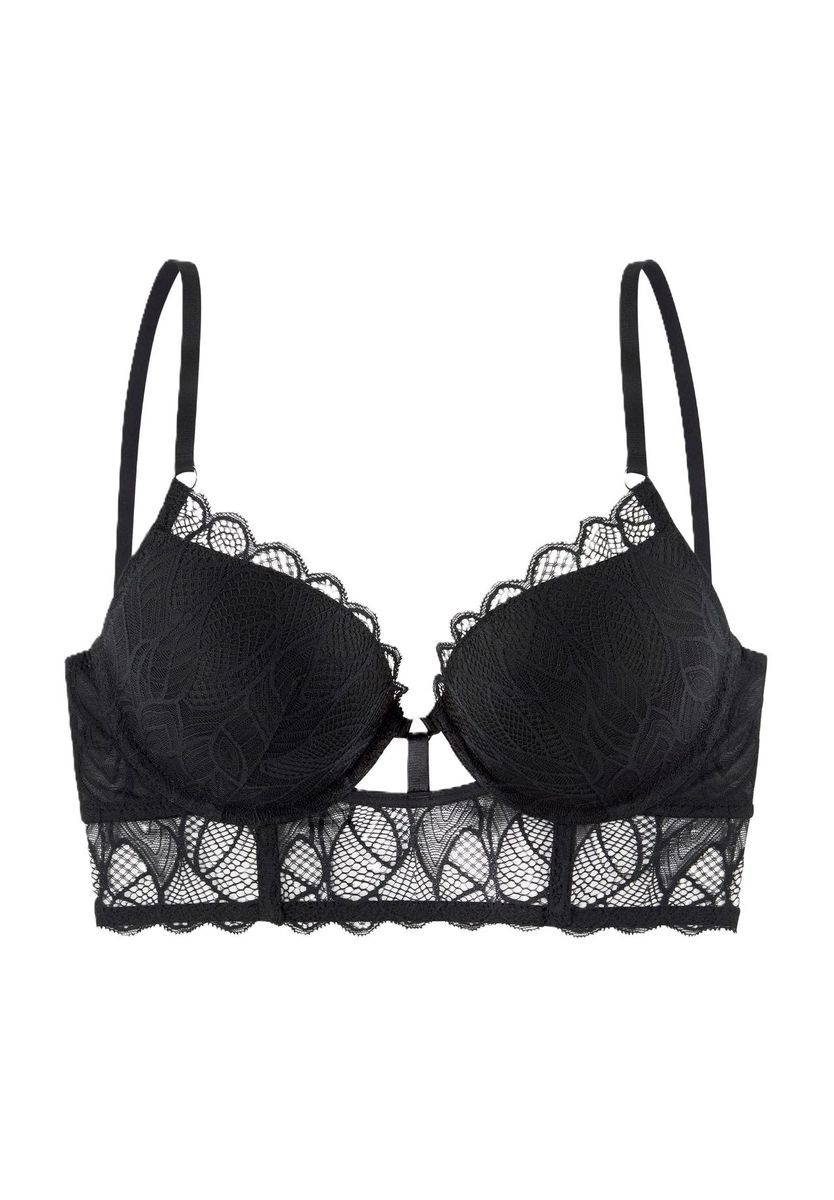 Push-Up-Bustier aus Spitze mit Bügel