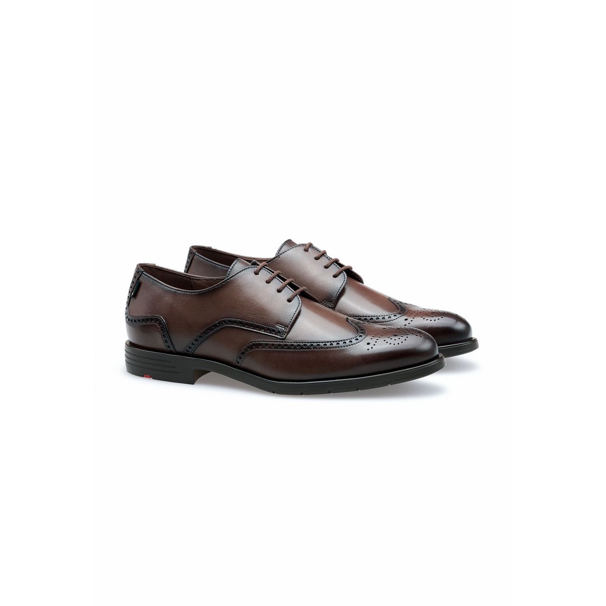Klassische Leder-Brogue-Derbyschuhe