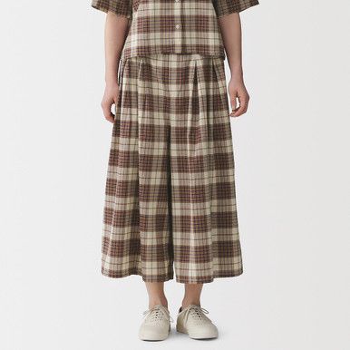 Weite Culottes mit Madras-Karo