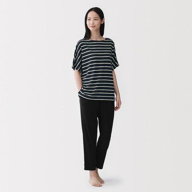Gestreiftes Loungewear-Set aus Bio-Baumwolle