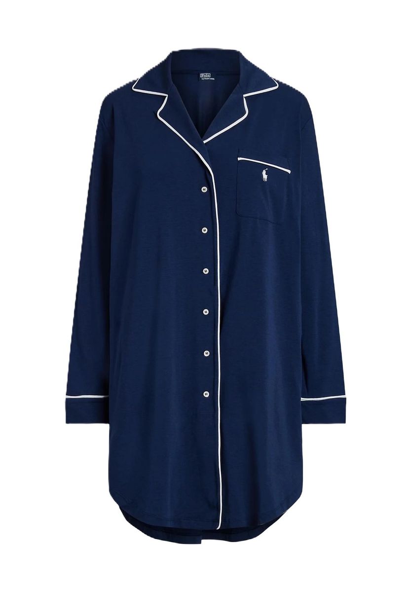 Klassisches Schlafshirt mit Reverskragen