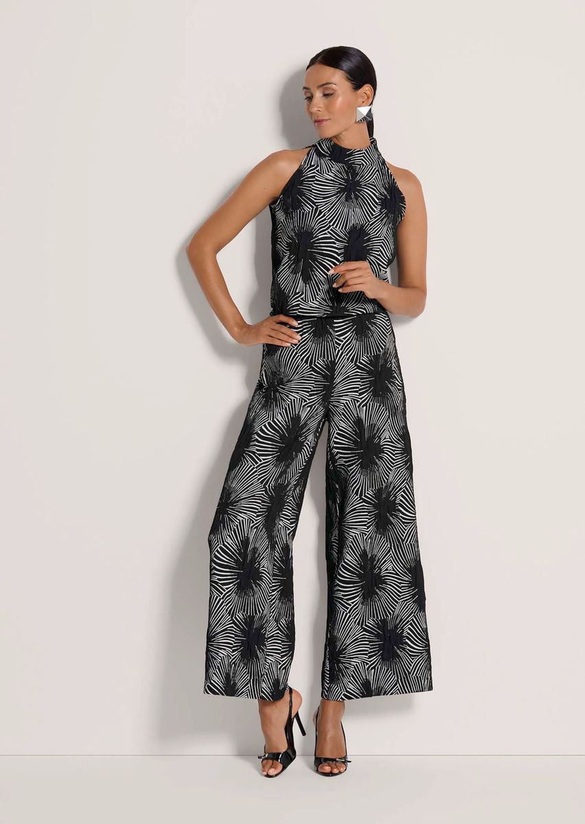 Culotte mit grafischem Strukturprint