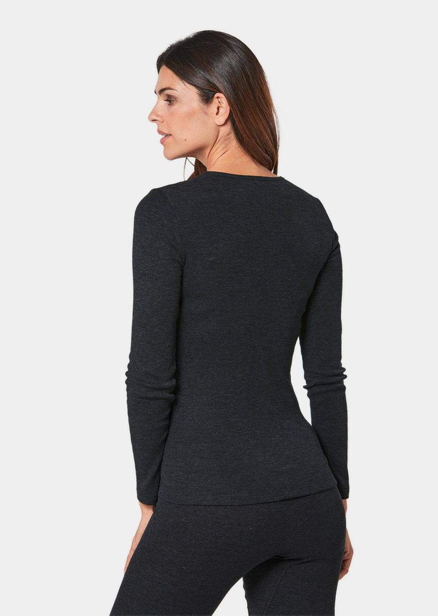 Thermo-Langarmshirt mit angerauter Baumwolle