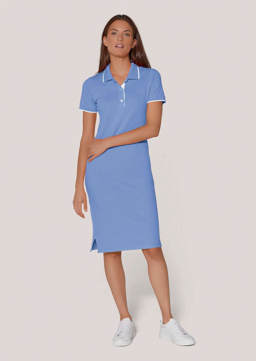 Sportliches Polokleid mit Kontrastdetails
