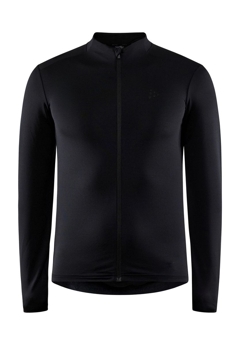 Herren Langarmshirt mit Stehkragen und Reißverschluss