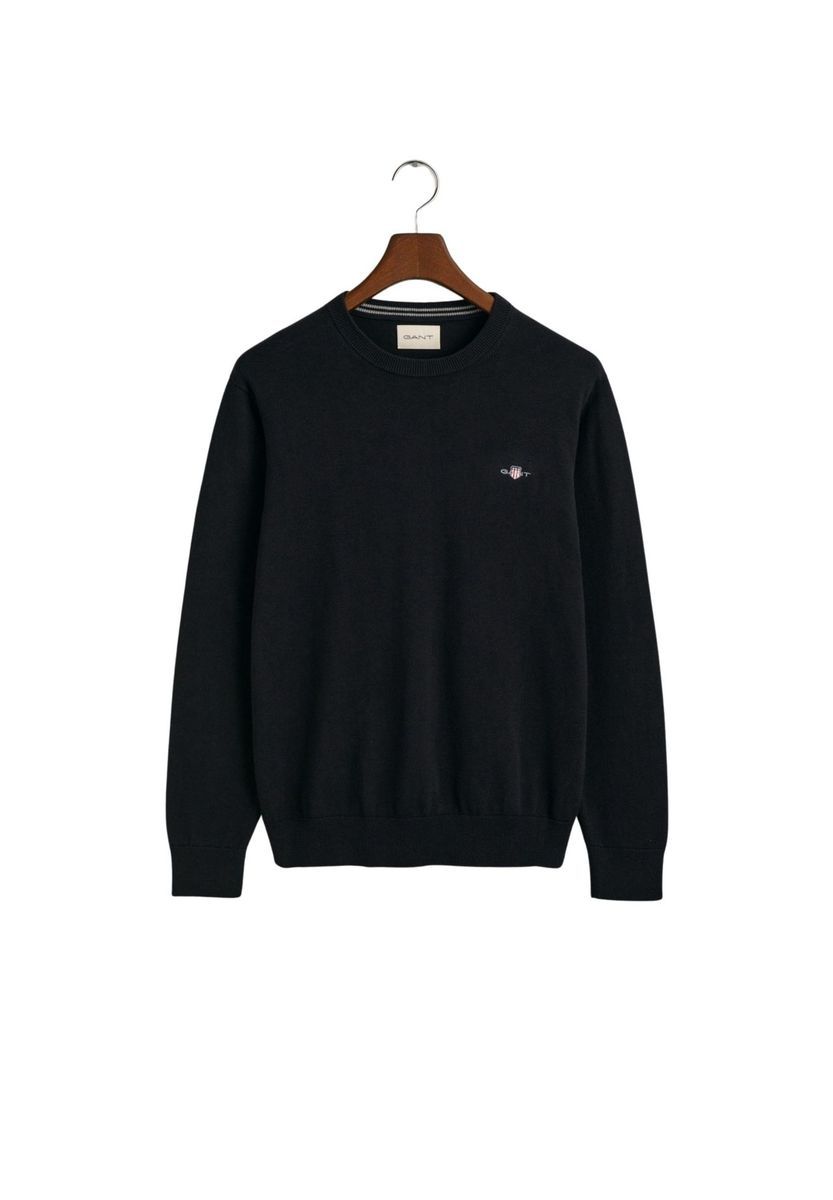 Klassischer Baumwollpullover mit Rundhalsausschnitt