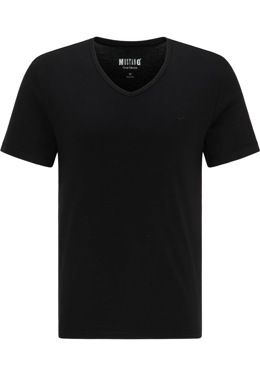 Klassisches V-Ausschnitt T-Shirt im Slim-Fit