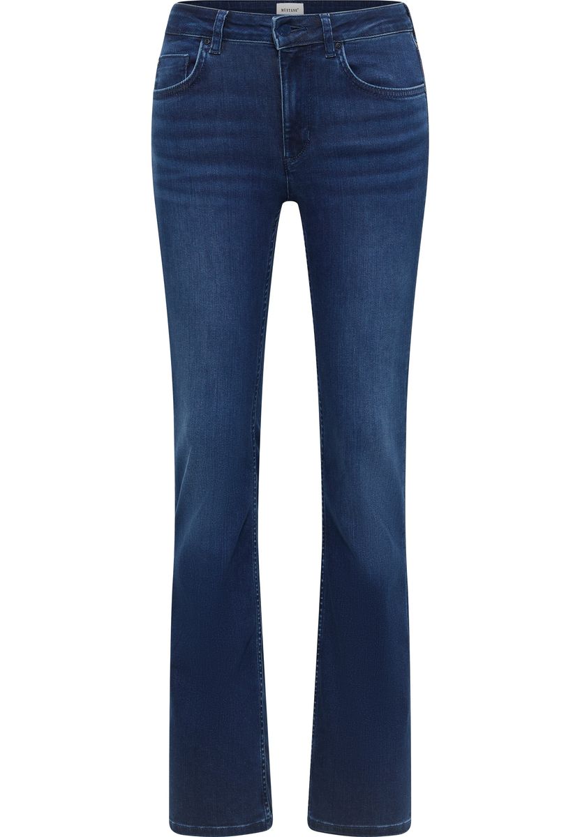 Slim-Bootcut-Jeans mit Used-Waschung