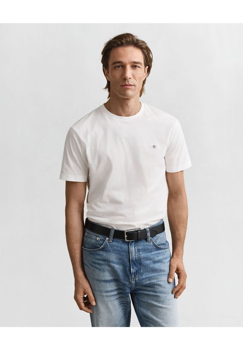 Klassisches Baumwoll-T-Shirt mit Rundhalsausschnitt